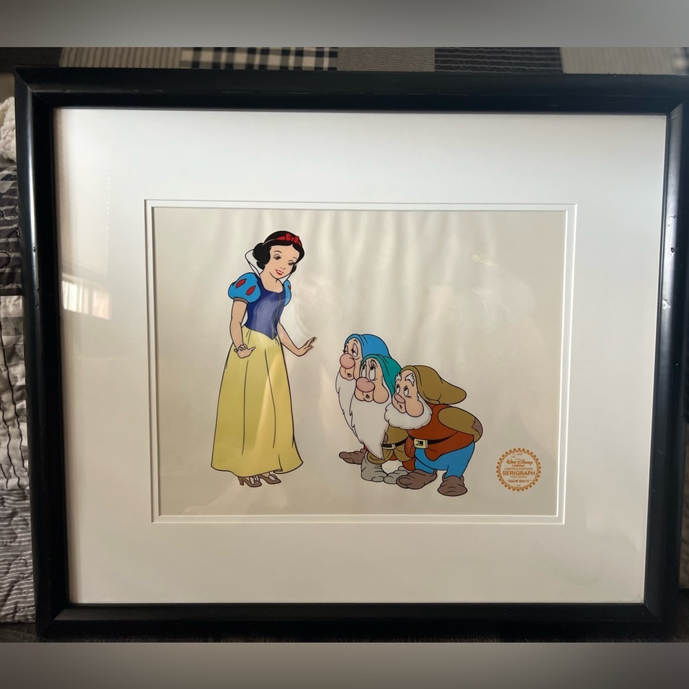 Walt Disney Serigraph Snow White & dwarfs Limited Edition Animation cel original